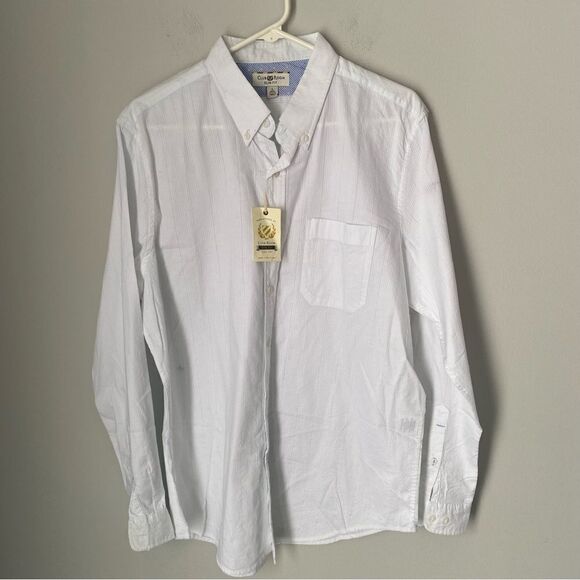 Club Room Men’s Slim Fit Long Sleeve Button Down Shirt Cotton size L - Picture 1 of 5